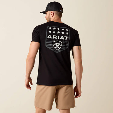 Ariat Stripe Patriotic Badge T-Shirt (Black) Size L