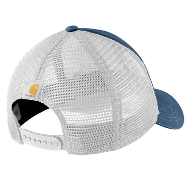 Carhartt Canvas Mesh-Back Logo Graphic Cap (Deep Ocean)