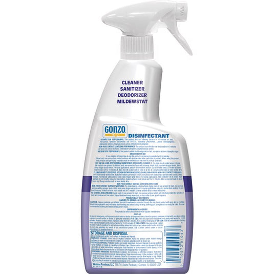 Gonzo Lavender Scent Disinfectant Deodorizer and Cleaner 24 oz 1 pk