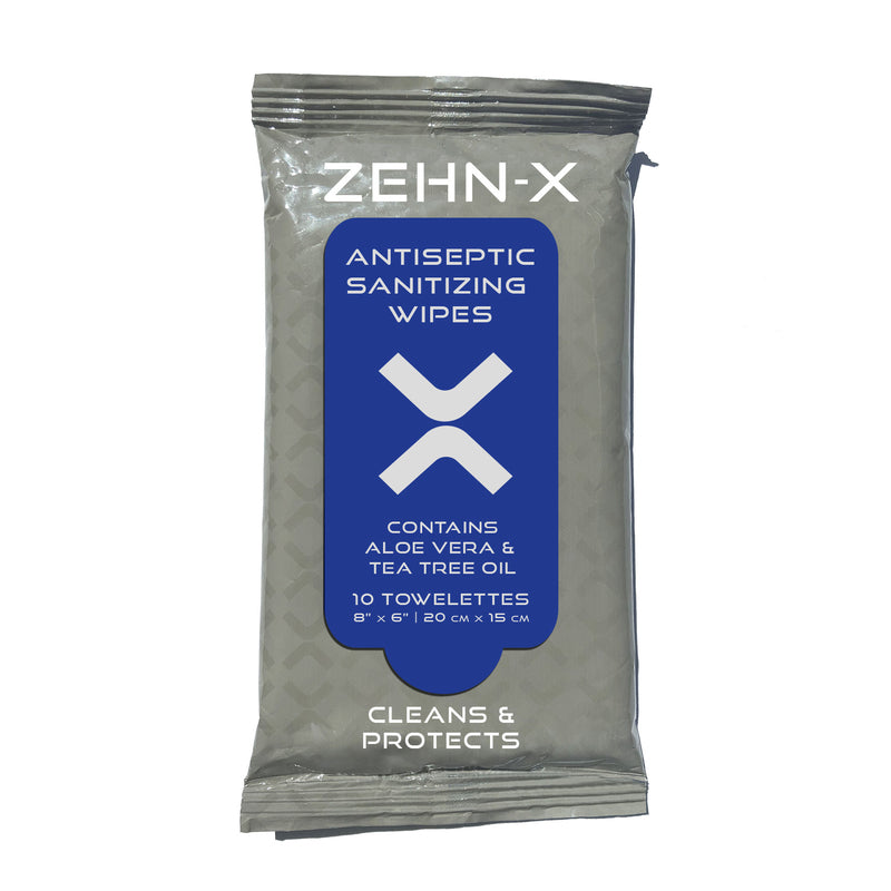 Load image into Gallery viewer, Zehn-X Fiber Blend Antiseptic Sanitizing Wipes 6 in. W X 8 in. L 10 pk
