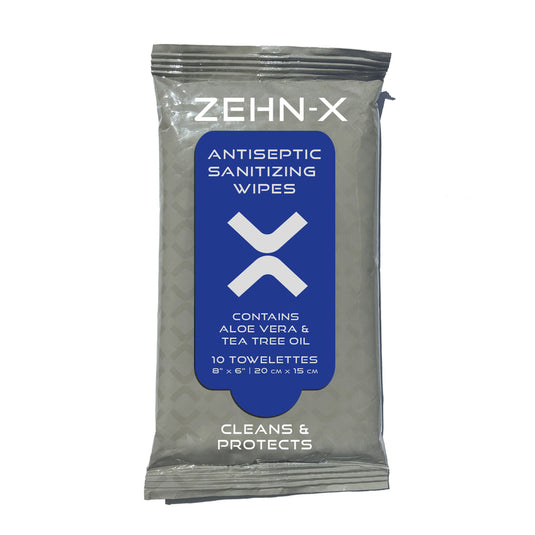 Zehn-X Fiber Blend Antiseptic Sanitizing Wipes 6 in. W X 8 in. L 10 pk