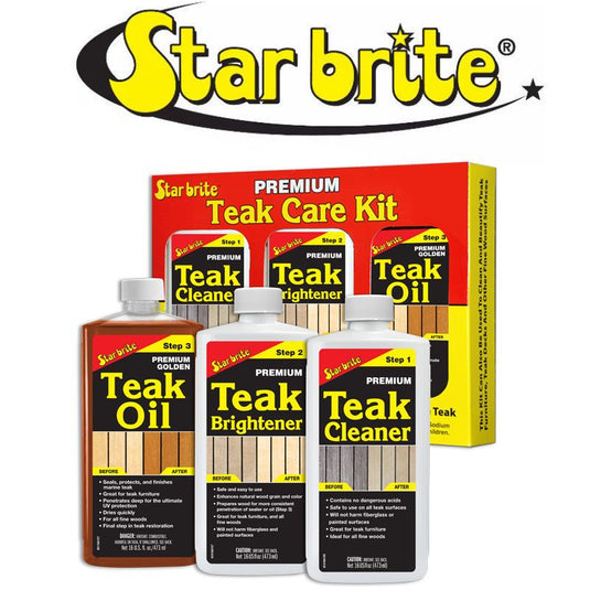 STARBRITE Premium Teak Care Kit, 16 oz