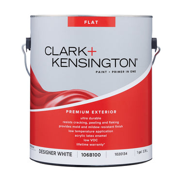 Clark+Kensington Flat Designer White House & Trim Paint & Primer Exterior 1 gal