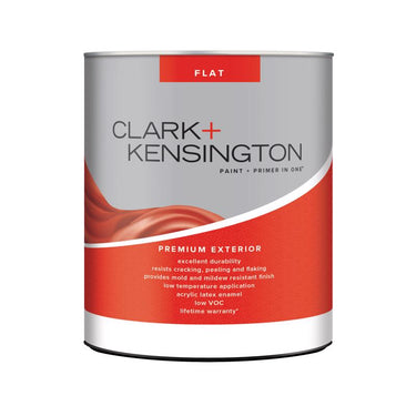 Clark+Kensington Flat Tint Base Mid-Tone Base Exterior Paint and Primer Exterior 1 qt