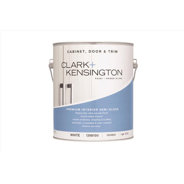Clark+Kensington Semi-Gloss White Cabinet/Door/Trim Paint Interior 1 gal