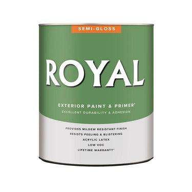 Royal Semi-Gloss Tint Base Mid-Tone Base Paint + Primer Exterior 1 qt