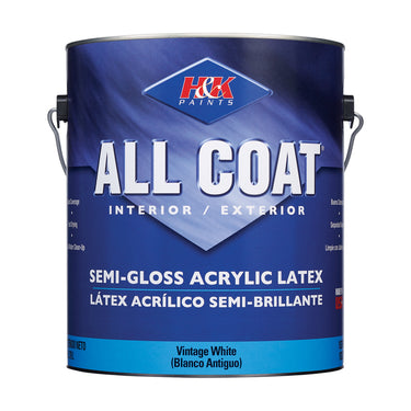 H&K Paints All-Coat Semi-Gloss Tawny Beige Water-Based Paint Exterior and Interior 1 gal