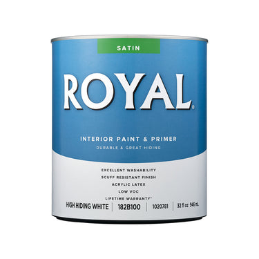 Royal Satin High Hiding White Paint Interior 1 qt