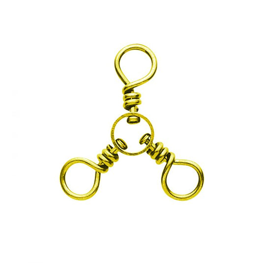 Eagle Claw 3-Way Swivels #2 Brass