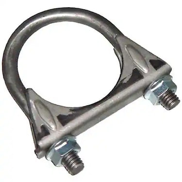 4" Heavy Duty Muffler Clamp with 3/8" U-bolt and Flange Nuts
