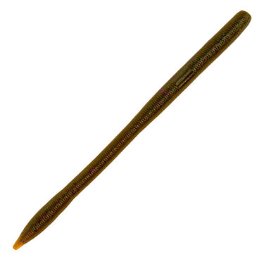 Gary Yamamoto 6.5" Sensei Worm (Dark Green Amber Laminate)