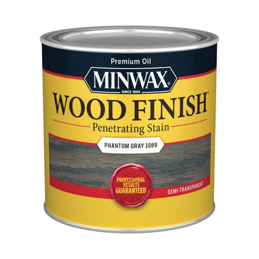 Minwax Wood Finish Semi-Transparent Phantom Gray Oil-Based Penetrating Wood Stain 1/2 pt