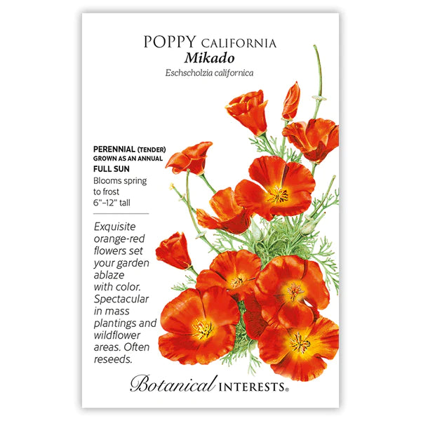 Load image into Gallery viewer, Mikado California Poppy Seeds
