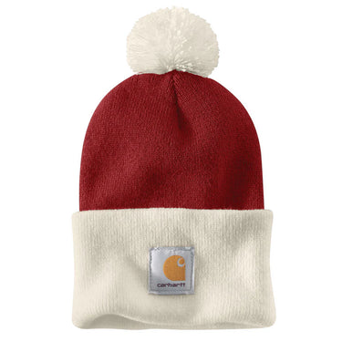 Carhartt Knit Pom Cuffed Beanie (Crabapple)