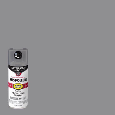 Rust-Oleum Stops Rust Custom Spray 5-in-1 Indoor and Outdoor Satin Gray Oil-Based Oil Modified Alkyd