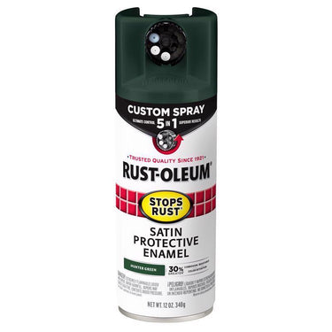 Rust-Oleum Stops Rust 5-in-1 Indoor and Outdoor Satin Hunter Green Oil-Based Oil Modified Alkyd Prot