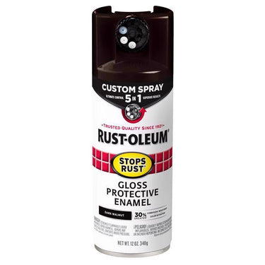 Rust-Oleum Stops Rust 5-in-1 Indoor and Outdoor Gloss Dark Walnut Oil-Based Oil Modified Alkyd Prote