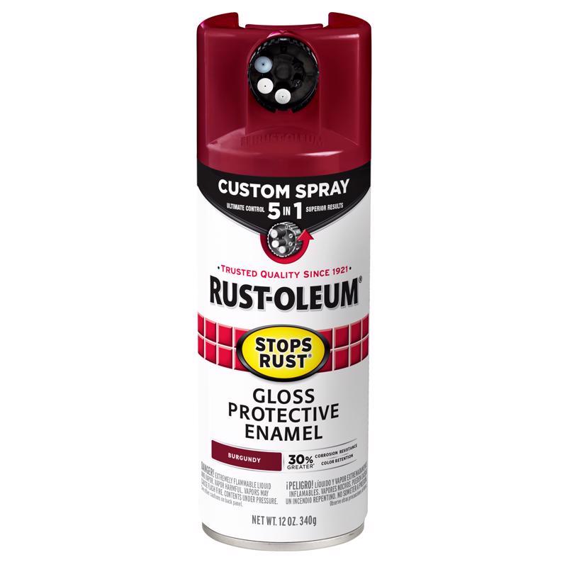Load image into Gallery viewer, Rust-Oleum Stops Rust Indoor and Outdoor Gloss Burgundy Oil Modified Alkyd Spray Paint 12 oz
