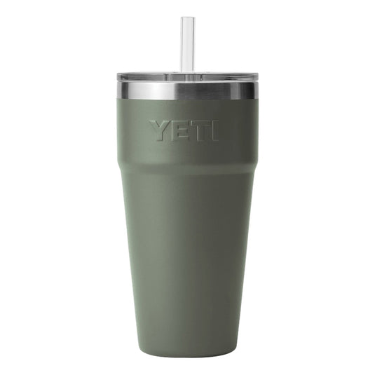 Yeti Rambler 26 Oz Stackable Cup w/ Straw Lid - Camp Green