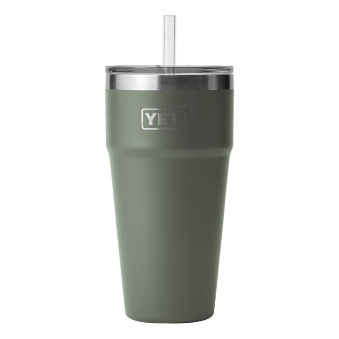 Yeti Rambler 26 Oz Stackable Cup w/ Straw Lid - Camp Green