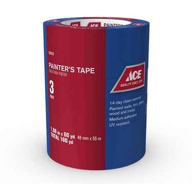 ACE 1.88 in. W X 60 yd L Blue Medium Strength Painter's Tape 3 pk