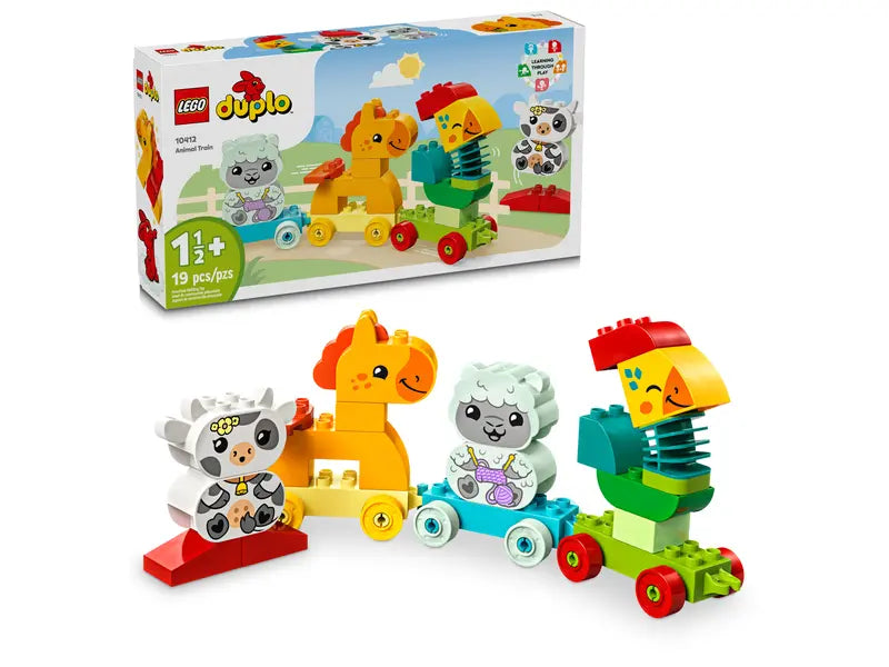 Load image into Gallery viewer, Lego Duplo Animal Train 19pc
