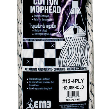 Elite Mops and Brooms #12 Cut End Cotton Mop Refill 1 pk