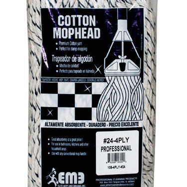 Elite Mops and Brooms #24 Cut End Cotton Mop Refill 1 pk