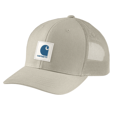 Carhartt Rugged Flex® Twill Mesh-Back Logo Patch Cap (Cobblestone)