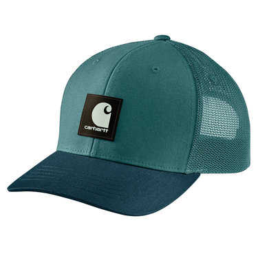 Carhartt Rugged Flex® Twill Mesh-Back Logo Patch Cap (Transformative Teal/Navy)