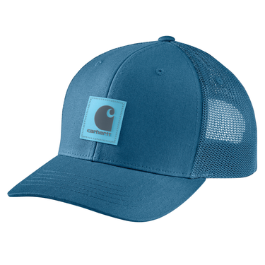 Carhartt Rugged Flex® Twill Mesh-Back Logo Patch Cap (Dark Tranquil Blue)