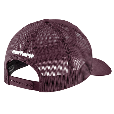 Carhartt Rugged Flex® Twill Mesh-Back Logo Patch Cap (Cherry Lacquer)