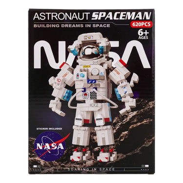 NASA Astronaut Spaceman 620-piece building block set box, front