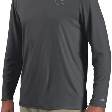 Carhartt Force Sun Defender™ Lightweight Long-Sleeve Hooded Logo Graphic T-Shirt (Steel) Size M