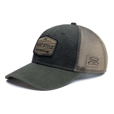 Grunt Style Old Glory Patch Work Adjustable Hat (Brown)