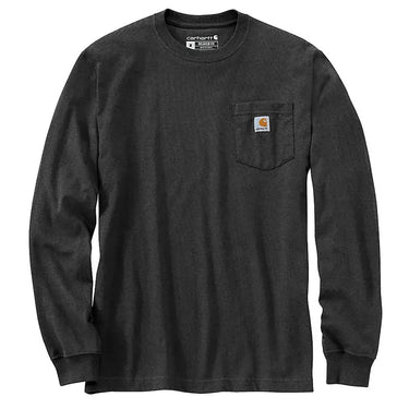 Carhartt Men's Relaxed Fit Heavyweight Long Sleeve Graphic T-Shirt (Carbon Heather) Size XLT