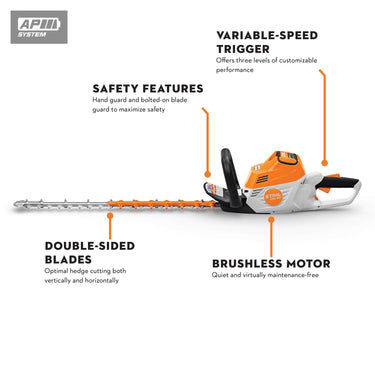 Stihl HSA 100 Cordless Hedge Trimmer (Bare Tool)