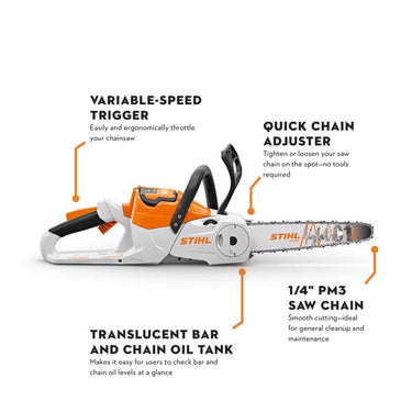 STIHL MSA 70 C-B 12 in. 0 cc Battery Chainsaw Kit (Battery & Charger) (IN-STORE PICKUP ONLY)