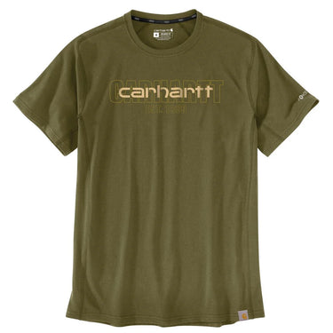 Carhartt Force® Relaxed Fit Short-Sleeve Logo Graphic T-Shirt (Dark Bronzed Green) Size XL