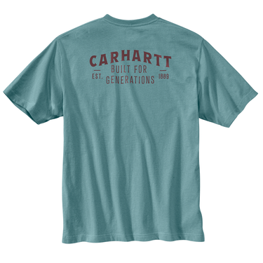 Carhartt Relaxed Fit Lightweight Logo Pocket Graphic T-Shirt (Summer Blue) Size XL