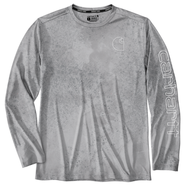 Carhartt Force Sun Defender™ Lightweight Long-Sleeve Print T-Shirt (Light Gray Watercolor Camo) Size XXL