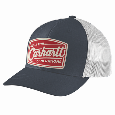 Carhartt Canvas Mesh-Back Built Patch Cap (Navy)