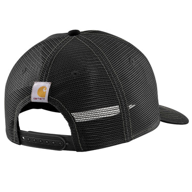 Carhartt Canvas Mesh-Back Workwear Patch Cap (Black)