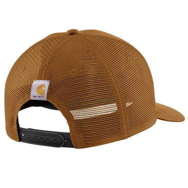 Carhartt Men's Canvas Meshback Logo Embroidered Cap (Carhartt Brown)