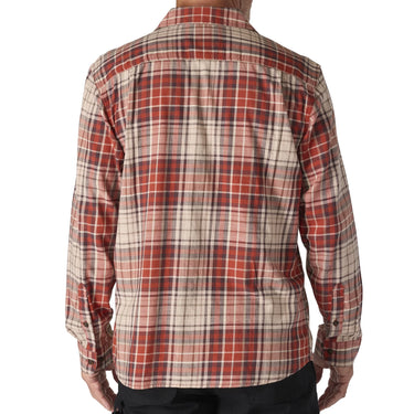 Carhartt Rugged Flex™ Relaxed Fit Lightweight Long-Sleeve Plaid Shirt (Spice Red) Size L