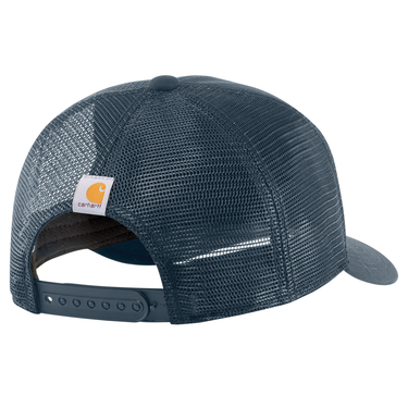 Carhartt Canvas Mesh-Back Embossed Cap (Iron Blue)