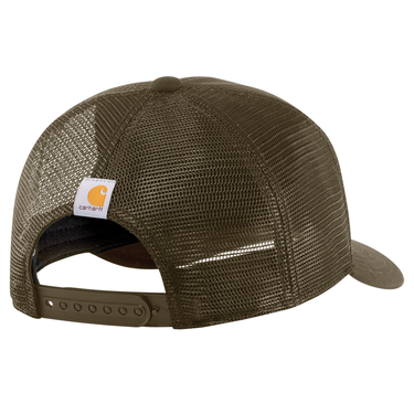 Carhartt Canvas Mesh-Back Embossed Cap (Burnished Logs)