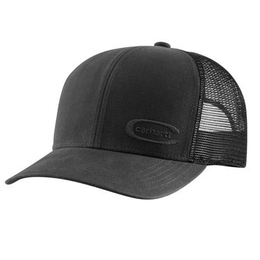 Carhartt Canvas Mesh-Back Embossed Cap (Black)