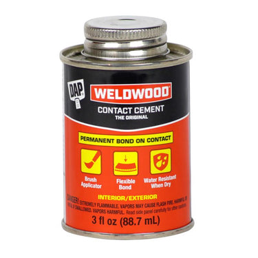 DAP Weldwood High Strength Rubber Tan Contact Cement 3 oz
