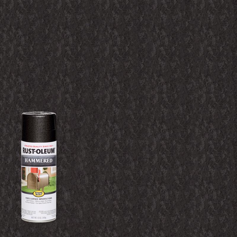 Load image into Gallery viewer, Rust-Oleum Stops Rust Hammered Black Spray Paint 12 oz
